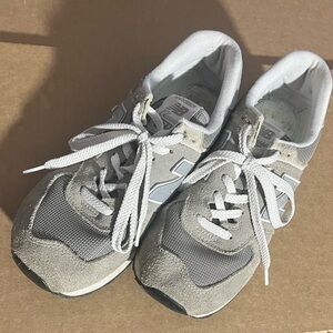 New Balance Gray and White Athletic Shoes